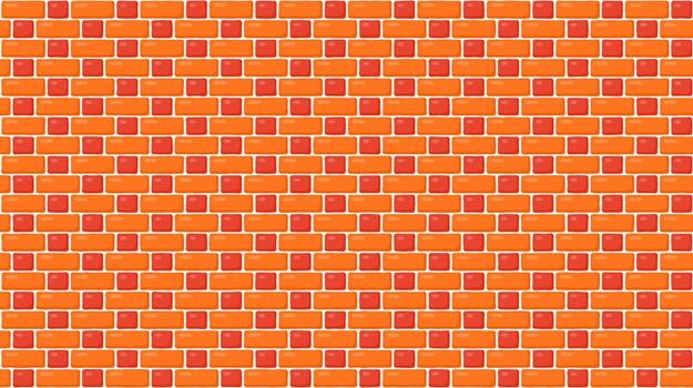Brick wall masonry seamless pattern. Brown decorative brickwork repeating texture. Bricks background vector