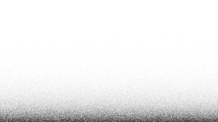 Grain stippled gradient. Faded stochastic dotwork texture. Random grunge noise background. Black dots, speckles or particles wallpaper. Halftone