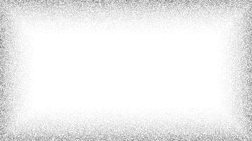 Grain wave textured background. Black stipple dots wavy frame. Curve noise dot work gradient. Abstract grunge banner wallpaper vector