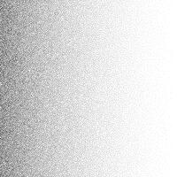 Grain stippled gradient. Faded stochastic dotwork texture. Random grunge noise background. Black dots, speckles or particles wallpaper. Halfton vector