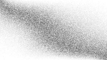 Grainy sand texture. Wavy stipple gradient background. Grunge noise dotwork wallpaper. Black dots, speckles, particles or granules vector
