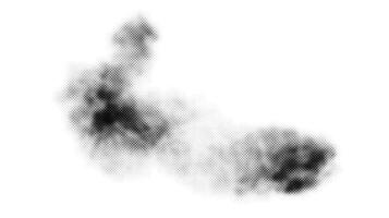 Halftone smoke texture. Black and white dotted fog cloud background. Comic pop art style design element. Monochrome grunge abstract wallpaper. vector