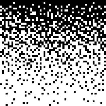 pixelado trama de semitonos degradado ruido. desvanecimiento píxel textura. disolviendo negro y blanco fondo de pantalla. cuadrado antecedentes. monocromo vertical fondo. vector