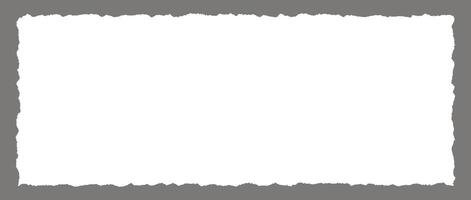Torn paper frame background. White blank sheet wallpaper with jagged edges. Ripped grunge element bundle for poster, text box, banner. vector