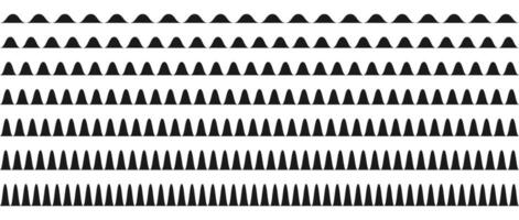 Wavy border pattern set. Repeating wave lines collection. Graphic design elements for decoration. Abstract dividers and separators. vector