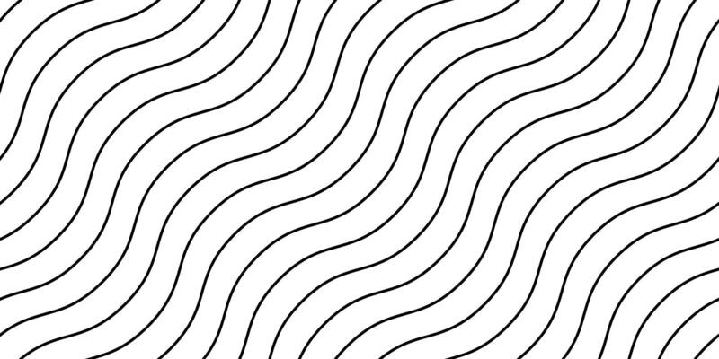 Wavy lines seamless pattern. Undulate stripes repeating background. Black and white diagonal waves texture. Bent and curved linear wallpaper. Textile and guilloche swatch design template.