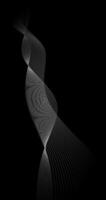 Abstract white wave on black Vertical background Vertical design vector