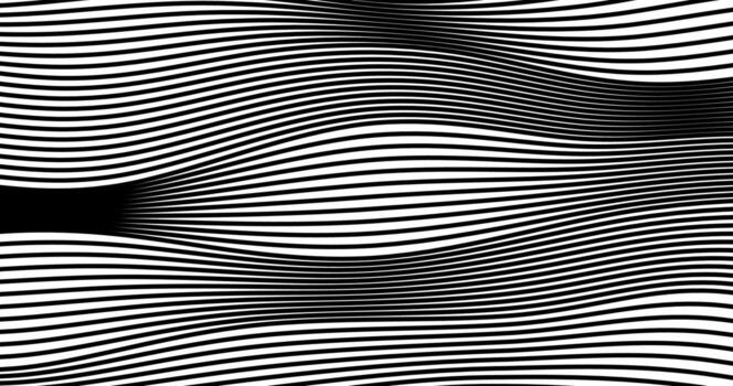 Horizon Abstract smooth wavy lines with distortion effect Silhouette Design background pattern vector