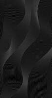 Abstract wavy lines on a black background illustration Pattern Design vector