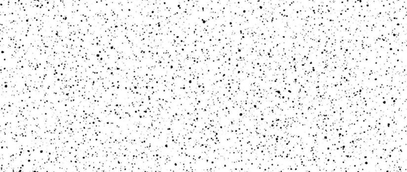 Seamless splashed dots pattern. Black noise grain repeating texture. Particles, splashes, drops, pieces, specks, speckles wallpaper. Random grunge grit background. vector