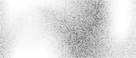 Radial halftone dots. Spotted and dotted gradient background. Concentric stains texture with fading effect. Black and white rough gritty wallpaper. Grunge monochrome geometric backdrop. vector
