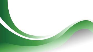 Abstract green curve gradient border on transparent background, wave trendy geometric design vector