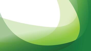 Abstract green curve gradient border on transparent background vector
