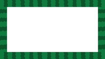 Frame border with watermelon green rind stripes on transparent background vector