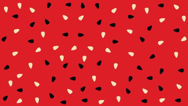 Watermelon texture or pulp with abstract black and white on red background vector