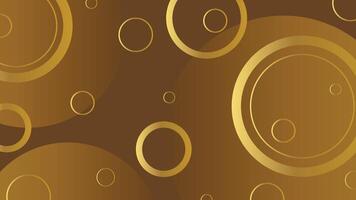 Elegant brown background featuring golden abstract circles and soft gradients perfect for luxury designs, banners, posters, presentations, digital artwork, and creative graphic projects vector