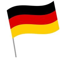 Germany national flag flutters with flagpole vector