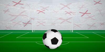 Alabamian Football Arena Full of Fans with National Flags, Sports Event Illustration. vector