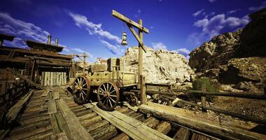 Cinematic CGI Decayed Village with Mining Site video