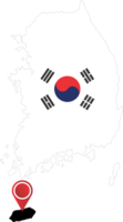 Jeju Island of South Korea pin map png