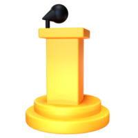 A podium with a microphone on top of it png