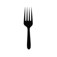Silver Fork Utensil Against Stark Transparent Background Minimalist Design png