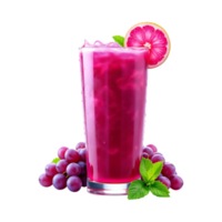 Refreshing grape juice with ice and mint. png