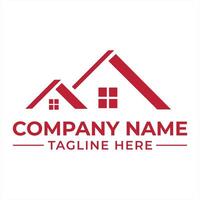 Real Estate Company Logo Design Featuring Stylized Home Outline and Bold Text Underneath for Branding and Marketing vector