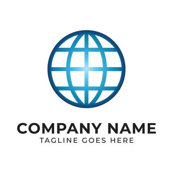 World Connection Logo Design with a Modern Globe Design for a Company with a Global Perspective vector