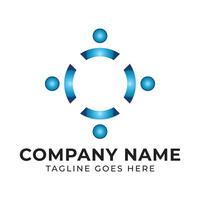 Modern Geometric Logo Design Featuring Spheres and Arcs a Symbol of Connection Collaboration and Innovative Solutions vector