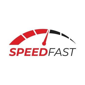 velocímetro icono transporte urgencia velocidad y rapidez para negocio enfatizando alto actuación y rápido Servicio entrega vector