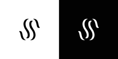 Simple and unique S initials logo design vector