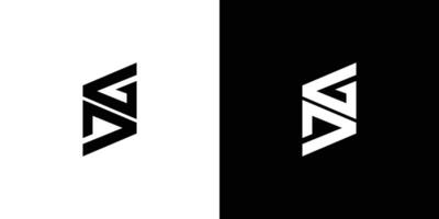 modern and unique letter GD initials logo design vector