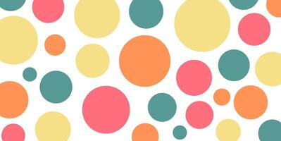 Simple background of cheerful colorful random circle pattern. Polka dots vector