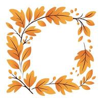 Autumn frame with colorful autumn leaves. decorative border. illustration vector