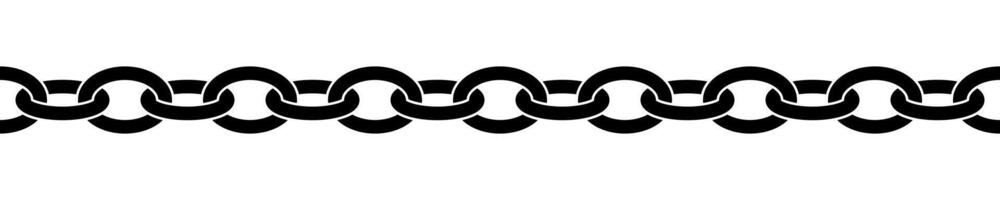 chain black and white shape silhouette pattern, seamless repeatable illustration vector