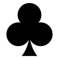Playing card suit symbol Clubs shape, illustration isolated on white background vector