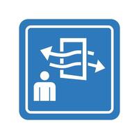 Ventilate Before During Entering Sign vector