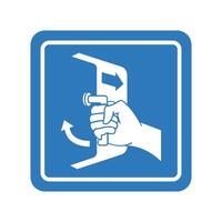 Close And Secure Hatch Sign vector