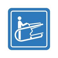 Hold The Trolley Handle Sign vector