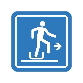 Exit Sled Toboggan Right Sign vector