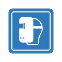Wear Welding Mask Safety Sign vector