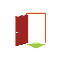 Emergency Exit Sign Exit Door vector