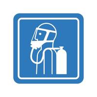 Use Breathing Equipment Safety Sign vector