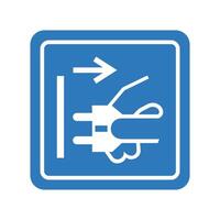 Disconnect Mains Plug Safety Sign vector