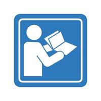 Refer To Instruction Manual Sign vector