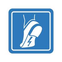 Anti Static Spark Footwear Sign vector