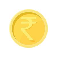 Simple Indian Rupee Coin Illustration vector