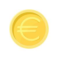 Simple Euro Coin Illustration Concept vector