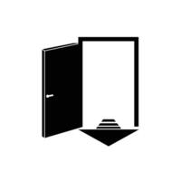 Emergency Exit Sign Door Icon vector